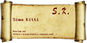 Sima Kitti névjegykártya